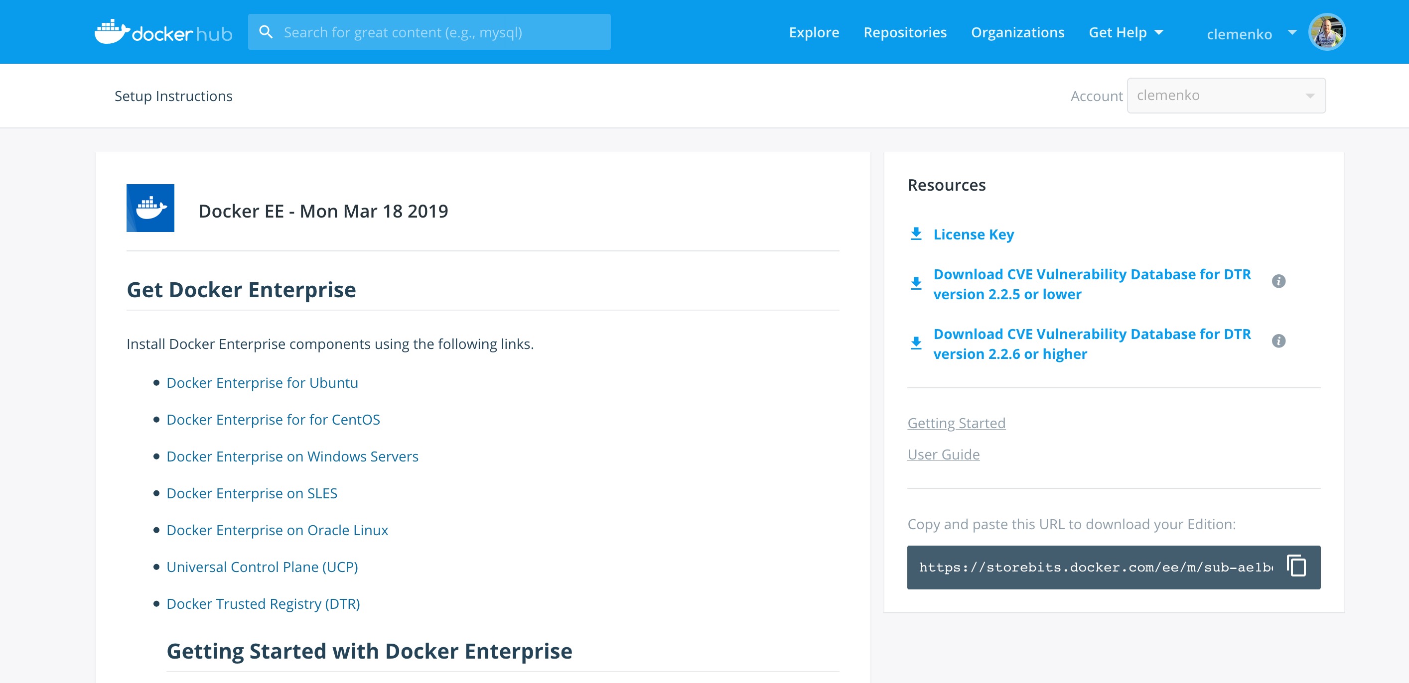 Docker Enterprise License